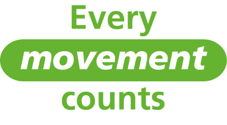 Graphic that says 'Every movement counts'.