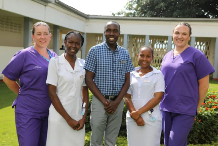 Picture of 5 people - staff from Northumbria and KCMC.