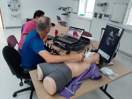 Doctors training on dummy at Northumbria Healthcare NHS Foundation Trust