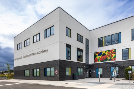 The outside of the Academy building.