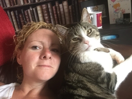 Suzie Webber and her cat Eric