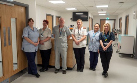 Left to right staff who work on Berwick Infirmary's inpatient ward Louise Melvin, Gillian Easton, Jimmy Gall, Ellie Tiffin, Louise Mainit and Adele Graham