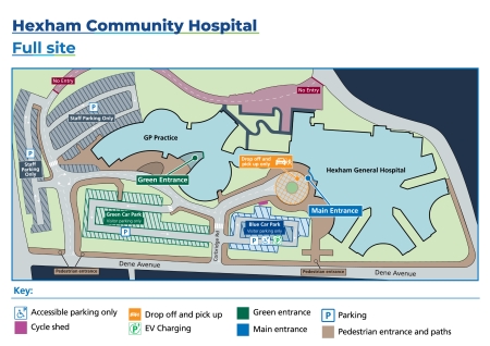 A map of the Hexham hospital site.
