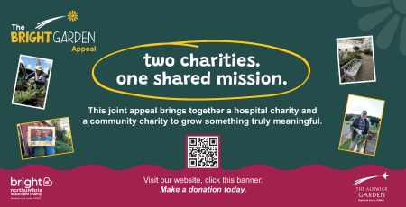 A graphic advertising the Bright Garden Appeal