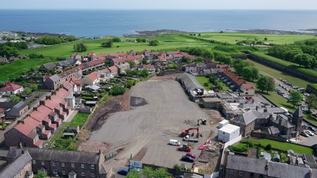 Aerial shot of Berwick.